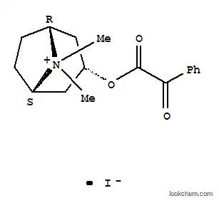 Molecular Structure of 64790-47-2 (8,8-dimethyl-3-{[oxo(phenyl)acetyl]oxy}-8-azoniabicyclo[3.2.1]octane iodide)