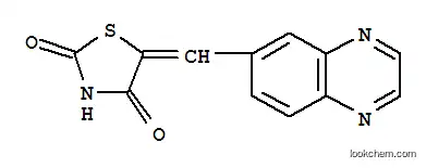 Molecular Structure of 648450-29-7 (5-(6-Quinoxalinylmethylene)-2,4-thiazolidinedione)