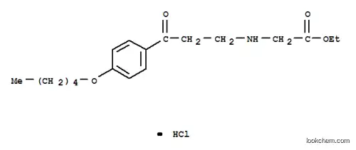 Molecular Structure of 64875-60-1 (ethyl N-{3-oxo-3-[4-(pentyloxy)phenyl]propyl}glycinate hydrochloride)