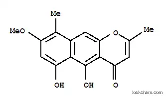 Molecular Structure of 64894-58-2 (5,6-dihydroxy-8-methoxy-2,7-dimethyl-4H-benzo[g]chromen-4-one)