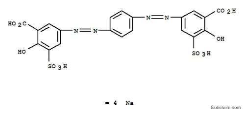 Molecular Structure of 6492-53-1 (5,5'-[1,4-Phenylenebis(azo)]bis[2-hydroxy-3-sodiosulfobenzoic acid sodium] salt)