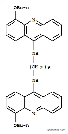Molecular Structure of 64955-53-9 (1,6-Hexanediamine,N,N'-bis(4-butoxy-9-acridinyl)- (9CI))