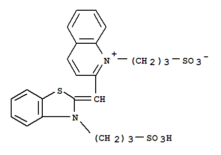 Quinolinium,1-(3-sulfopropyl)-2-[[3-(3-sulfopropyl)-2(3H)-benzothiazolylidene]methyl]-,inner salt