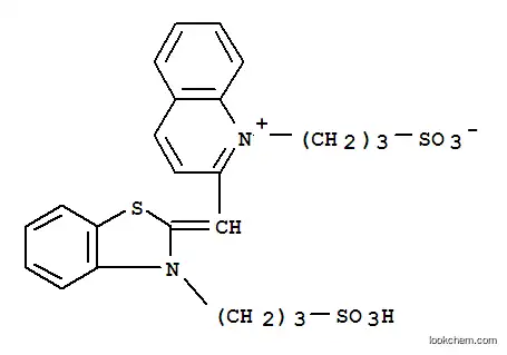 Molecular Structure of 65072-45-9 (hydrogen 1-(3-sulphonatopropyl)-2-[[3-(3-sulphonatopropyl)benzothiazol-2(3H)-ylidene]methyl]quinolinium)