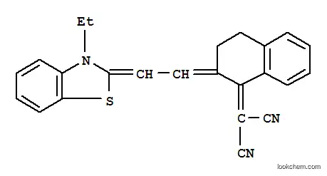 Molecular Structure of 65155-84-2 (PROPANEDINITRILE, [2-[(3-ETHYL-2(3H)-BENZOTHIAZOLYLIDENE)ETHYLIDENE]-3,4-DIHYDRO-1(2H)-NAPHTHALENYLIDENE]-)
