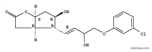 Molecular Structure of 652152-39-1 ((3aR,4R,5R,6aS)-4-[(1E)-4-(3-Chlorophenoxy)-3-hydroxy-1-buten-1-yl]hexahydro-5-hydroxy-2H-cyclopenta[b]furan-2-one)