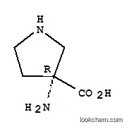 Molecular Structure of 6807-92-7 ((R)-3-AMINO-PYRROLIDINE-3-CARBOXYLIC ACID)