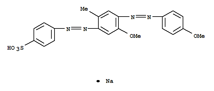 Benzenesulfonic acid, 4-[2-[5-methoxy-4-[2-(4-methoxyphenyl)diazenyl]-2-methylphenyl]diazenyl]-,sodium salt (1:1)