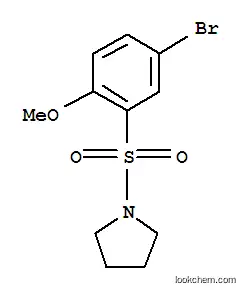 Molecular Structure of 691381-10-9 (1-(5-BROMO-2-METHOXYBENZENESULPHONYL)PYRROLIDINE)