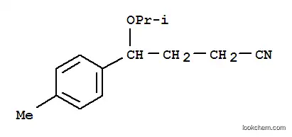 Molecular Structure of 6965-79-3 (Benzenebutanenitrile,4-methyl-g-(1-methylethoxy)-)