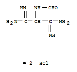 Propanediimidamide,2-(formylamino)-, hydrochloride (1:2)