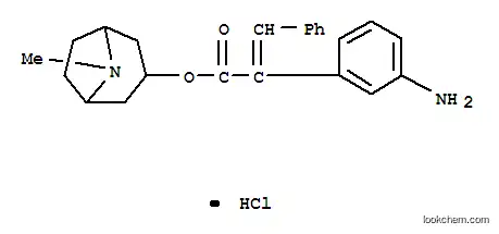 Molecular Structure of 69782-32-7 (3-{[(2E)-2-(3-aminophenyl)-3-phenylprop-2-enoyl]oxy}-8-methyl-8-azoniabicyclo[3.2.1]octane chloride)
