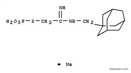 Molecular Structure of 69804-02-0 (S-{(2Z)-2-amino-2-[(tricyclo[3.3.1.1~3,7~]dec-1-ylmethyl)imino]ethyl} dihydrogen phosphorothioate)