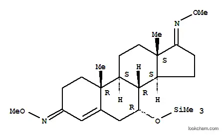 Molecular Structure of 69833-73-4 (7-[(Trimethylsilyl)oxy]androst-4-ene-3,17-dione bis(O-methyloxime))