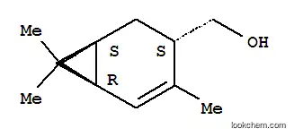Molecular Structure of 70052-11-8 ([(1R,3S,6S)-4,7,7-trimethylbicyclo[4.1.0]hept-4-en-3-yl]methanol)