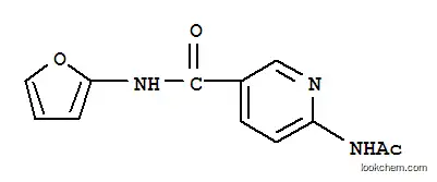 Molecular Structure of 700815-71-0 (3-Pyridinecarboxamide,6-(acetylamino)-N-2-furanyl-(9CI))
