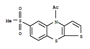 Ethanone,1-[6-(methylsulfonyl)-4H-thieno[2,3-b][1,4]benzothiazin-4-yl]-