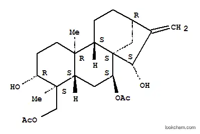 Molecular Structure of 70902-37-3 (Kaur-16-ene-3,7,15,18-tetrol,7,18-diacetate, (3a,4b,7b,15a)- (9CI))