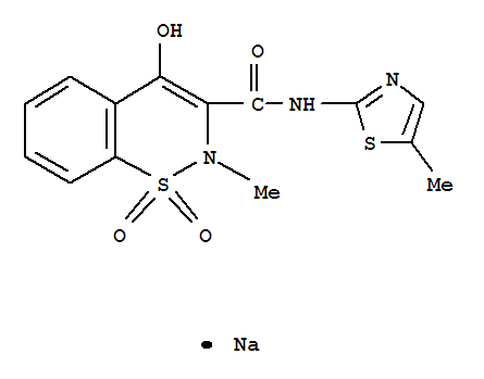 2H-1,2-Benzothiazine-3-carboxamide,4-hydroxy-2-methyl-N-(5-methyl-2-thiazolyl)-, 1,1-dioxide, sodium salt (1:1)