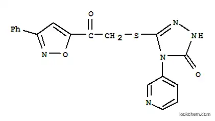 Molecular Structure of 712270-97-8 (2-{[5-HYDROXY-4-(3-PYRIDINYL)-4H-1,2,4-TRIAZOL-3-YL]SULFANYL}-1-(3-PHENYL-5-ISOXAZOLYL)-1-ETHANONE)