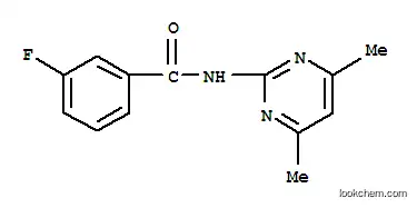 Molecular Structure of 712285-63-7 (Benzamide, N-(4,6-dimethyl-2-pyrimidinyl)-3-fluoro- (9CI))