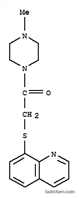 Molecular Structure of 712307-27-2 (1-(4-METHYL PIPERAZIN-1-YL)-2-(QUINOLIN-8-YLTHIO)ETHANONE)