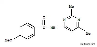Molecular Structure of 712309-09-6 (Benzamide, N-(2,6-dimethyl-4-pyrimidinyl)-4-methoxy- (9CI))