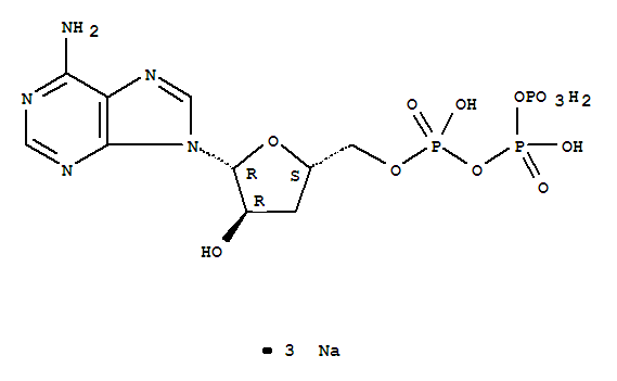Adenosine5'-(tetrahydrogen triphosphate), 3'-deoxy-, trisodium salt (9CI)