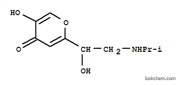 Molecular Structure of 721387-09-3 (4H-Pyran-4-one, 5-hydroxy-2-[1-hydroxy-2-[(1-methylethyl)amino]ethyl]- (9CI))