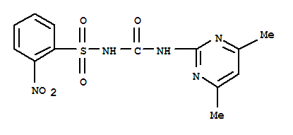 Benzenesulfonamide,N-[[(4,6-dimethyl-2-pyrimidinyl)amino]carbonyl]-2-nitro-