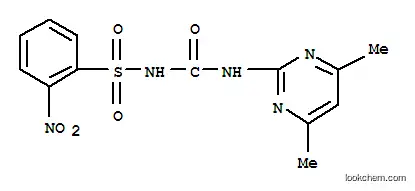 Molecular Structure of 72839-91-9 (N-[(4,6-dimethylpyrimidin-2-yl)carbamoyl]-2-nitrobenzenesulfonamide)