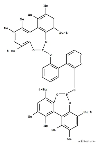 Molecular Structure of 729572-33-2 ((S,S)-(+)-6,6'-[(1,1'-Biphenyl-2,2'-diyl)]bis[4,8-di-t-butyl-1,2,10,11-tetramethyl]dibenzo[d,f][1,3,2]dioxaphosphepinbisacetonitrileadduct,min.95%(S,S)-Kelliphite)