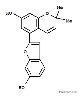 Molecular Structure of 73338-84-8 (2H-1-Benzopyran-7-ol,5-(6-hydroxy-2-benzofuranyl)-2,2-dimethyl-)