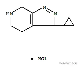 Molecular Structure of 733757-90-9 (3-Cyclopropyl-4,5,6,7-tetrahydro-1H-pyrazolo[3,4-c]pyridine hydrochloride)
