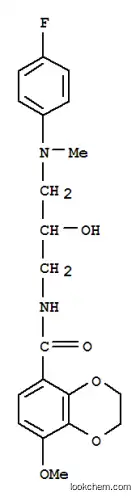 Molecular Structure of 73584-17-5 (N-[3-[(4-fluorophenyl)-methyl-amino]-2-hydroxy-propyl]-2-methoxy-7,10- dioxabicyclo[4.4.0]deca-1,3,5-triene-5-carboxamide)