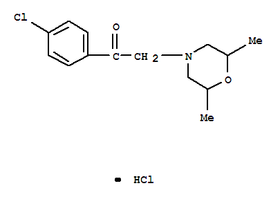 Ethanone,1-(4-chlorophenyl)-2-(2,6-dimethyl-4-morpholinyl)-, hydrochloride (1:1) cas  7401-15-2