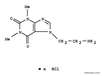 Molecular Structure of 74039-63-7 (7-(2-aminoethyl)-3,7-dihydro-1,3-dimethyl-1H-purine-2,6-dione hydrochloride)