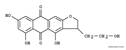 Molecular Structure of 74277-84-2 (Anthra(2,3-b)furan-5,10-dione, 2,3-dihydro-4,6,8-trihydroxy-3-(2-hydro xyethyl)-)