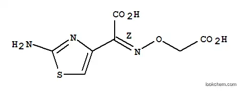 Molecular Structure of 74440-05-4 ((Z)-2-(2-Aminothiazol-4-yl)-2-carboxymethoxyiminoacetic acid)