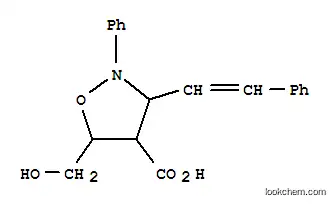 Molecular Structure of 747381-12-0 (4-Isoxazolidinecarboxylic  acid,  5-(hydroxymethyl)-2-phenyl-3-(2-phenylethenyl)-)
