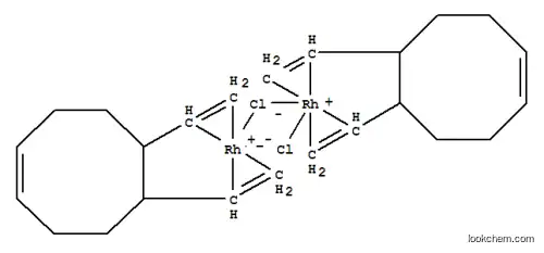 Molecular Structure of 74811-03-3 (Rhodium, bis[5,6-bis(eta2-ethenyl)cyclooctene]di-mu-chlorodi-, stereoi somer)