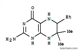 Molecular Structure of 754142-86-4 (4(1H)-Pteridinone,2-amino-6-ethyl-5,6,7,8-tetrahydro-7,7-dimethyl-(9CI))