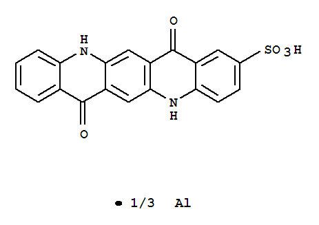 Quino[2,3-b]acridine-2-sulfonicacid, 5,7,12,14-tetrahydro-7,14-dioxo-, aluminum salt (3:1)