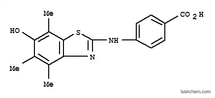 Molecular Structure of 756440-38-7 (Benzoic  acid,  4-[(6-hydroxy-4,5,7-trimethyl-2-benzothiazolyl)amino]-)