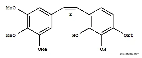 Molecular Structure of 757996-17-1 ((Z)-3-Ethoxy-6-(3,4,5-Trimethoxystyryl)Benzene-1,2-Diol)