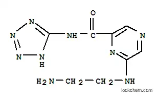 Molecular Structure of 765237-25-0 (Pyrazinecarboxamide, 6-[(2-aminoethyl)amino]-N-1H-tetrazol-5-yl- (9CI))
