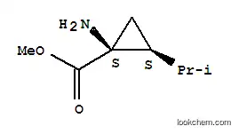 Molecular Structure of 765244-35-7 (Cyclopropanecarboxylic acid, 1-amino-2-(1-methylethyl)-, methyl ester, cis- (9CI))