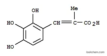 Molecular Structure of 773120-31-3 (2-Propenoic acid, 2-methyl-3-(2,3,4-trihydroxyphenyl)- (9CI))