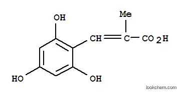 Molecular Structure of 773120-32-4 (2-Propenoic acid, 2-methyl-3-(2,4,6-trihydroxyphenyl)- (9CI))