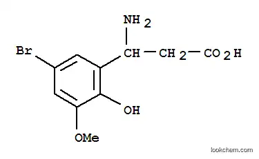 Molecular Structure of 773122-63-7 (3-AMINO-3-(5-BROMO-3-METHOXY-2-HYDROXY-PHENYL)-PROPIONIC ACID)